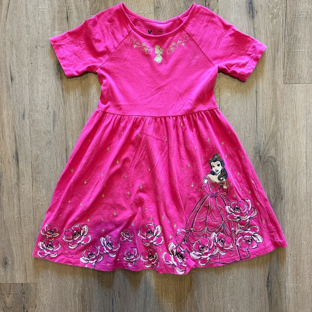 Disney Pink Embellished Casual Sundress featuring Princess Belle